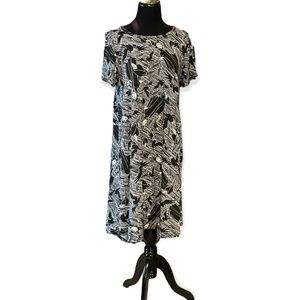 M LuLaRoe Disney Carly Swing Dress NEW Incredible Maleficent Villain Medium